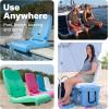 imageStep2 Folding Adult Flip Seat Portable Outdoor Chair for Poolside Tailgating Camping Picnic Stadium Provides Back Support When Sitting on Ground Made of Durable Plastic WhiteMint