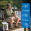 imageStep2 Folding Adult Flip Seat Portable Outdoor Chair for Poolside Tailgating Camping Picnic Stadium Provides Back Support When Sitting on Ground Made of Durable Plastic WhiteBrown