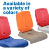 imageStep2 Folding Adult Flip Seat Portable Outdoor Chair for Poolside Tailgating Camping Picnic Stadium Provides Back Support When Sitting on Ground Made of Durable Plastic WhiteRed  Blue