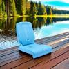 imageStep2 Folding Adult Flip Seat Portable Outdoor Chair for Poolside Tailgating Camping Picnic Stadium Provides Back Support When Sitting on Ground Made of Durable Plastic WhiteCapri