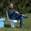 imageStep2 Folding Adult Flip Seat Portable Outdoor Chair for Poolside Tailgating Camping Picnic Stadium Provides Back Support When Sitting on Ground Made of Durable Plastic WhiteWhite