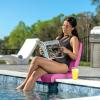 imageStep2 Folding Adult Flip Seat Portable Outdoor Chair for Poolside Tailgating Camping Picnic Stadium Provides Back Support When Sitting on Ground Made of Durable Plastic WhiteBright Pink