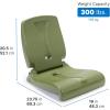 imageStep2 Folding Adult Flip Seat Portable Outdoor Chair for Poolside Tailgating Camping Picnic Stadium Provides Back Support When Sitting on Ground Made of Durable Plastic WhiteOlive