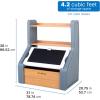 imageStep2 Harmony Toy Storage Box Kids Toy Storage Bin with Chalkboard Lid Easel ampamp Toy Organizer in One Made of Durable Plastic For Toddlers 2 Years Old Sage GraySage Gray