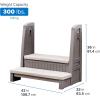 imageStep2 Hot Tub Storage Steps with Handrails 2Step Stool Waterproof Stairs for OutdoorIndoor Pool or Jacuzzi Made of Durable Plastic GrayDark Cedar