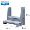 imageStep2 Hot Tub Storage Steps with Handrails 2Step Stool Waterproof Stairs for OutdoorIndoor Pool or Jacuzzi Made of Durable Plastic GrayGray
