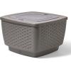 imageStep2 Just Chillin Patio Table ampamp Ice Bin Outdoor Waterproof Patio Furniture Doubles as Cooler Level Tabletop Made of Durable Plastic Gray
