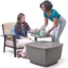 imageStep2 Just Chillin Patio Table ampamp Ice Bin Outdoor Waterproof Patio Furniture Doubles as Cooler Level Tabletop Made of Durable Plastic Gray