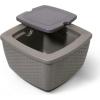 imageStep2 Just Chillin Patio Table ampamp Ice Bin Outdoor Waterproof Patio Furniture Doubles as Cooler Level Tabletop Made of Durable Plastic Gray