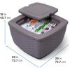 imageStep2 Just Chillin Patio Table ampamp Ice Bin Outdoor Waterproof Patio Furniture Doubles as Cooler Level Tabletop Made of Durable Plastic Gray