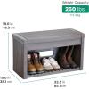 imageStep2 Lakewood Boot Bench Functional Entryway Rack Shoe Organizer Utility Bench Garage ampamp Mud Room Storage Brown