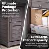 imageStep2 Lakewood Package Delivery Box Weather Resistant Large Outdoor Parcel Storage Made of Durable Plastic Easy Install Lock ampamp Key Access Dark Cedar