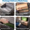 imageStep2 Lakewood Package Delivery Box Weather Resistant Large Outdoor Parcel Storage Made of Durable Plastic Easy Install Lock ampamp Key Access Dark Cedar