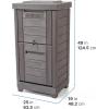 imageStep2 Lakewood Package Delivery Box Weather Resistant Large Outdoor Parcel Storage Made of Durable Plastic Easy Install Lock ampamp Key Access Dark Cedar