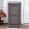 imageStep2 Lakewood Package Delivery Box Weather Resistant Large Outdoor Parcel Storage Made of Durable Plastic Easy Install Lock ampamp Key Access Dark Cedar