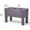 imageStep2 Lakewood Raised Planter Box Large Planters for Outdoor Plants Gardening and Flower Pot for Patio or Porch Easy Drainage Durable Plastic Sage GrayDark Cedar