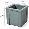 imageStep2 Lakewood Square Planter Large Planters for Outdoor Plants Gardening and Flower Pot for Patio or Porch Efficient Drainage Durable Plastic Sage Gray 2PackSage Gray