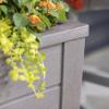 imageStep2 Lakewood Square Planter Large Planters for Outdoor Plants Gardening and Flower Pot for Patio or Porch Efficient Drainage Durable Plastic Sage Gray 2PackDark Cedar