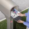 imageStep2 MailMaster Express Mailbox ampamp Post Weather Resistant Large Outdoor Mailboxes Made of Durable Plastic Easy to Install Flag Included Mocha