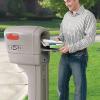 imageStep2 MailMaster Plus Mailbox ampamp Post Weather Resistant Large Outdoor Mailboxes Made of Durable Plastic Easy to Install Flag Included BlackStone Gray
