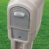 imageStep2 MailMaster Plus Mailbox ampamp Post Weather Resistant Large Outdoor Mailboxes Made of Durable Plastic Easy to Install Flag Included BlackStone Gray