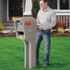 imageStep2 MailMaster Plus Mailbox ampamp Post Weather Resistant Large Outdoor Mailboxes Made of Durable Plastic Easy to Install Flag Included BlackStone Gray