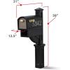 imageStep2 Mailmaster Hudson Mailbox ampamp Post Weather Resistant Large Outdoor Mailboxes Made of Durable Plastic Easy to Install Flag Included BlackBlack