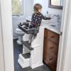 imageStep2 Mobile Helper Toddler Step Stool ampamp Tower Stand Adjustable Height ampamp Builtin Storage NonSlip Feet Includes Safety Bar Easy Wipe Down for Kids 15 Years Old
