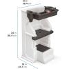 imageStep2 Mobile Helper Toddler Step Stool ampamp Tower Stand Adjustable Height ampamp Builtin Storage NonSlip Feet Includes Safety Bar Easy Wipe Down for Kids 15 Years Old