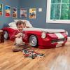 imageStep2 Roadster ToddlertoTwin Bed Crib to Twin Transition Race Car Bed Adjustable Ages 3 Years Old Easy Assembly RedRed Roadster