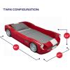 imageStep2 Roadster ToddlertoTwin Bed Crib to Twin Transition Race Car Bed Adjustable Ages 3 Years Old Easy Assembly RedRed Roadster