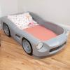 imageStep2 Roadster ToddlertoTwin Bed Transition Race Car Bed for Boys ampamp Girls Adjustable Made of Durable Plastic For Toddlers 3 Years Old Gray