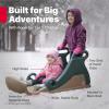 imageStep2 Snow Runner Kids Ride On Toy ampamp Outdoor Snow Sled ampamp Toboggan Fits 2 Riders Made of Durable Plastic Max Weight 120 lbs for Toddlers 36 Years Old Tan ampamp Green
