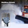 imageStep2 Snow Shield Mailbox Guard Winter Mailbox Snow Plow Shield Weather Resistant Made of Durable Plastic Reflector Included Easy Install Gray