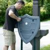 imageStep2 Snow Shield Mailbox Guard Winter Mailbox Snow Plow Shield Weather Resistant Made of Durable Plastic Reflector Included Easy Install Gray