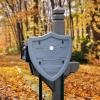 imageStep2 Snow Shield Mailbox Guard Winter Mailbox Snow Plow Shield Weather Resistant Made of Durable Plastic Reflector Included Easy Install Gray