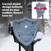 imageStep2 Snow Shield Mailbox Guard Winter Mailbox Snow Plow Shield Weather Resistant Made of Durable Plastic Reflector Included Easy Install Gray