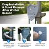 imageStep2 Snow Shield Mailbox Guard Winter Mailbox Snow Plow Shield Weather Resistant Made of Durable Plastic Reflector Included Easy Install Gray