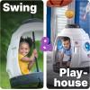 imageStep2 Space Capsule Swing Kids IndoorOutdoor Swing or Playhouse Backyard Playground Set Attach to Playset or Tree for Children 38 Years OldWhite  Blue