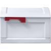 imageStep2 TowntoTown XL PostMount Mailbox Weather Resistant Large Outdoor Mailboxes Made of Durable Plastic Easy to Install USPS T4 Sized Mailbox Flag Included Onyx BlackClassic White