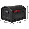 imageStep2 TowntoTown XL PostMount Mailbox Weather Resistant Large Outdoor Mailboxes Made of Durable Plastic Easy to Install USPS T4 Sized Mailbox Flag Included Onyx BlackOnyx Black