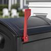 imageStep2 TowntoTown XL PostMount Mailbox Weather Resistant Large Outdoor Mailboxes Made of Durable Plastic Easy to Install USPS T4 Sized Mailbox Flag Included Onyx BlackOnyx Black