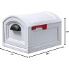 imageStep2 TowntoTown XL PostMount Mailbox Weather Resistant Large Outdoor Mailboxes Made of Durable Plastic Easy to Install USPS T4 Sized Mailbox Flag Included Onyx BlackClassic White