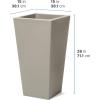 imageStep2 Tremont Tall Round Tapered Planter Large Planters for Outdoor Plants Gardening and Flower Pot for Patio or Porch Efficient Drainage Durable Plastic Dark Cedar 1PackConcrete