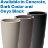 imageStep2 Tremont Tall Round Tapered Planter Large Planters for Outdoor Plants Gardening and Flower Pot for Patio or Porch Efficient Drainage Durable Plastic Dark Cedar 1PackDark Cedar