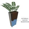 imageStep2 Tremont Tall Round Tapered Planter Large Planters for Outdoor Plants Gardening and Flower Pot for Patio or Porch Efficient Drainage Durable Plastic Dark Cedar 1PackOnyx Black