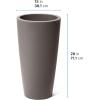 imageStep2 Tremont Tall Round Tapered Planter Large Planters for Outdoor Plants Gardening and Flower Pot for Patio or Porch Efficient Drainage Durable Plastic Dark Cedar 1PackDark Cedar