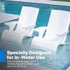 imageStep2 Vero Adirondack Chair Stylish Poolside Lounger FadeResistant Waterproof Patio Furniture for Sun Shelf Use in Pools up to 9Inches of Water Weighted WhiteChair