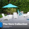 imageStep2 Vero Adirondack Chair Stylish Poolside Lounger FadeResistant Waterproof Patio Furniture for Sun Shelf Use in Pools up to 9Inches of Water Weighted WhiteChair