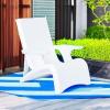 imageStep2 Vero Adirondack Chair Stylish Poolside Lounger FadeResistant Waterproof Patio Furniture for Sun Shelf Use in Pools up to 9Inches of Water Weighted WhiteChair